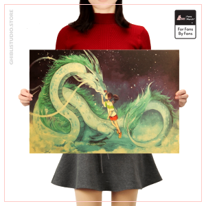 TIE LER 유명한 미야자키 하야오 애니메이션 영화 Spirited Away 크래프트 종이 포스터 장식 그림 벽 스티커 wpp1587998741128 - Ghibli Studio Store