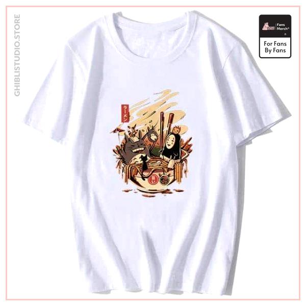 Totoro and No Face Ramen Bath Cotton T-shirt