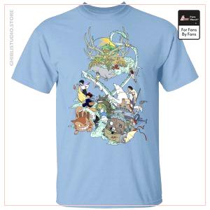 Ghibli-Charakter-Farbsammlungs-T-Shirt