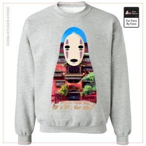 Spirited Away Kaonashi Buntes Sweatshirt mit Ausschnitt