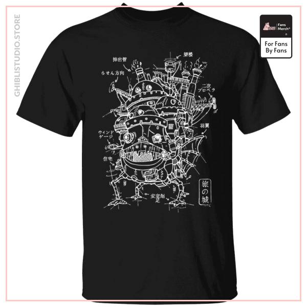 Customcat Howl's Moving Castle Sketch T Shirt