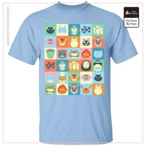 Ghibli buntes Charakter-Sammlungs-T-Shirt