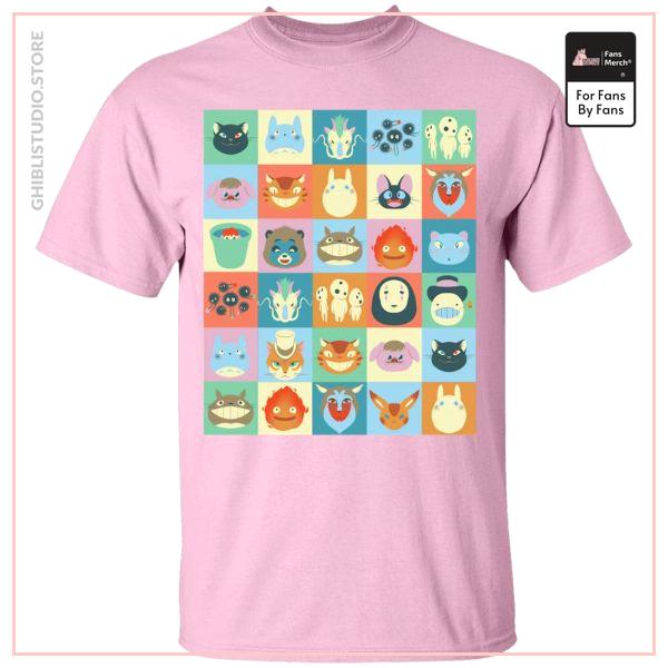 Ghibli Colorful Characters Collection T Shirt