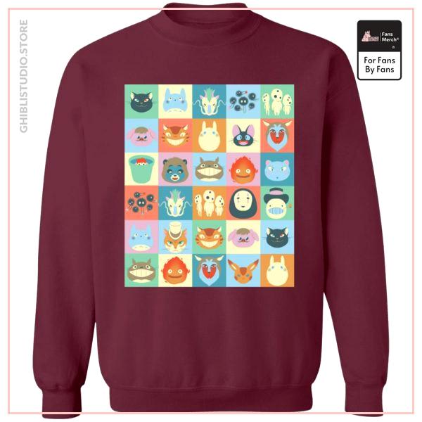 Ghibli Colorful Characters Collection Sweatshirt
