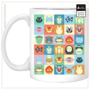 Mug collection de personnages colorés Ghibli