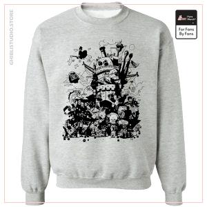 Studio Ghibli Art Collection Sweatshirt Noir et Blanc