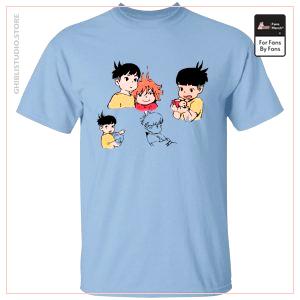 Ponyo và Sosuke Sketch T shirt