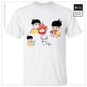 Ponyo và Sosuke Sketch T shirt