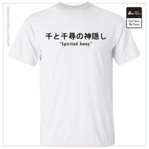 Spirited Away Harajuku-T-Shirt mit japanischem Buchstabendruck