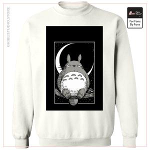 My Neighbor Totoro by the Moon Sweat Noir & Blanc Unisexe