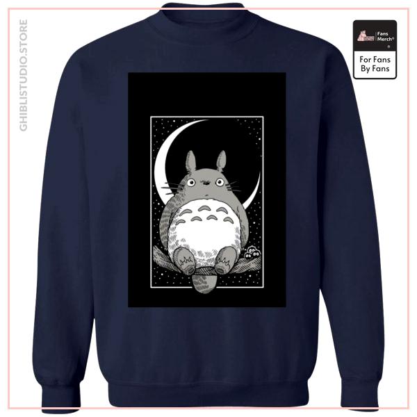 My Neighbor Totoro by the Moon Black &amp; White Sweatshirt Unisex