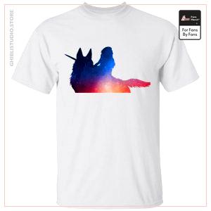 Princess Mononoke T-Shirt im Regenbogen-Stil