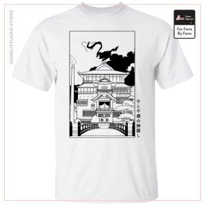 Spirited Away Bathhouse illustré T-shirt graphique